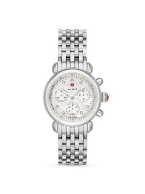 MICHELE Women's CSX 36 Stainless Steel Diamond Watch product image